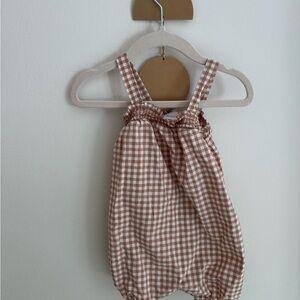 Carter's Brown Checkered Romper